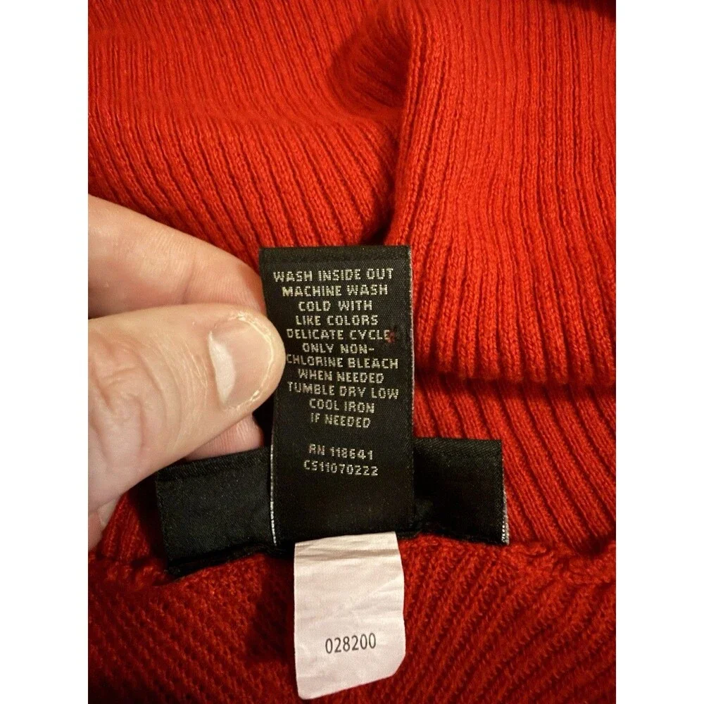 Lane Bryant Womens Size 22/24 Cowl Neck Sweater Red Dolman Sleeve Solid Tunic